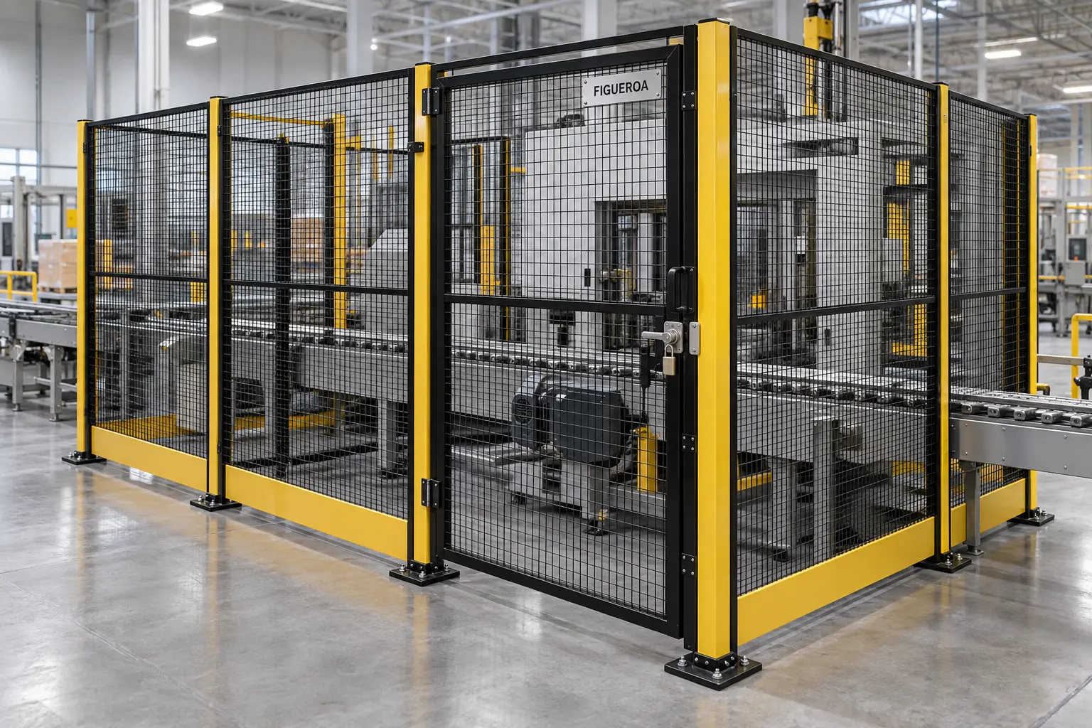 FIC fabricated industrial machine guarding enclosure